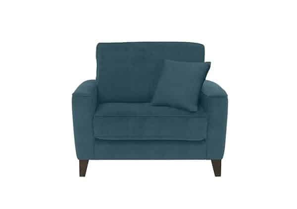 Brondby Fabric Cuddle Chair  Peacock | Bed Sava