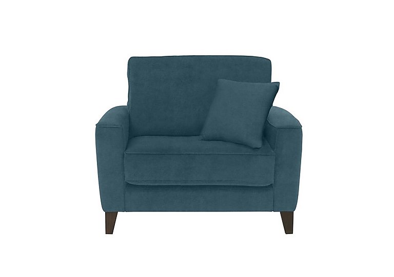 Brondby Fabric Cuddle Chair - Peacock