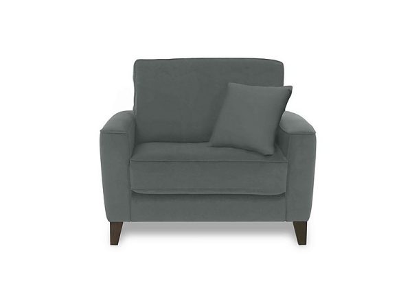 Brondby Fabric Cuddle Chair  R20 Pewter | Bed Sava