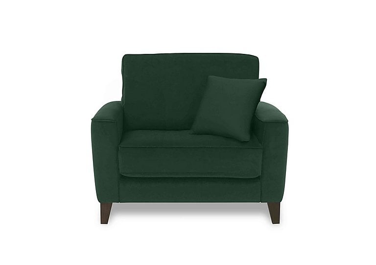 Brondby Fabric Cuddle Chair - Emerald Green