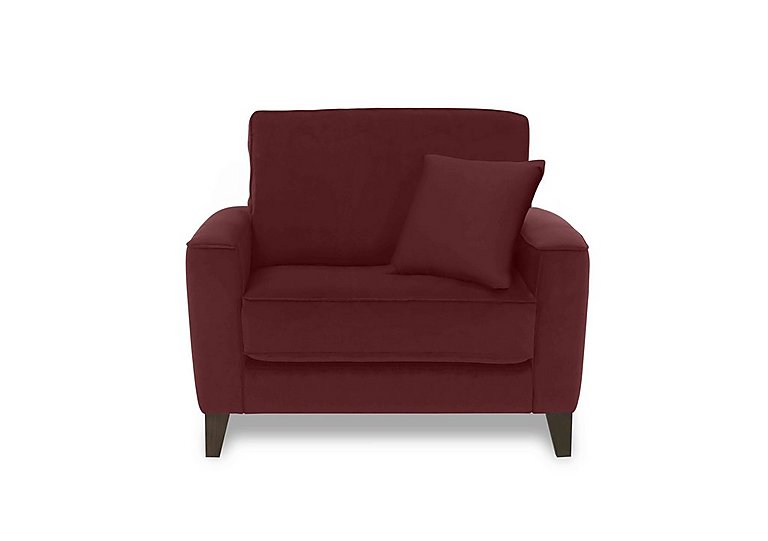 Brondby Fabric Cuddle Chair - Burgundy