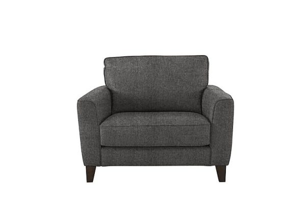 Brondby Fabric Cuddle Chair  Iron Grey | Bed Sava