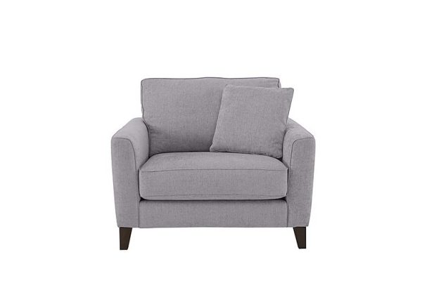 Brondby Fabric Cuddle Chair  R27 Pewter | Bed Sava
