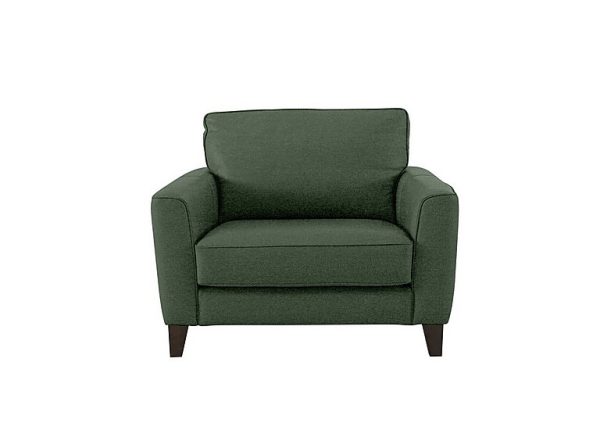 Brondby Fabric Cuddle Chair  Moss Green | Bed Sava
