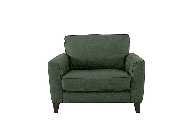 Brondby Fabric Cuddle Chair - Moss Green