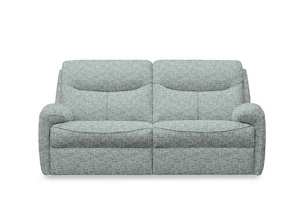 G Plan  Amesbury Fabric 3 Seater Sofa with Manual Recliner  Remco Light Grey | Bed Sava
