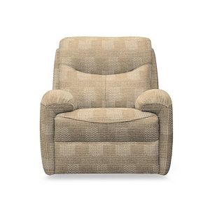 G Plan  Amesbury Fabric Power Armchair with Power Headrest Power Lumbar and Heated Seats  Faro Sand | Bed Sava