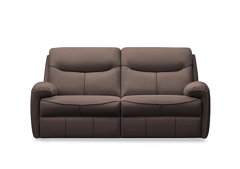G Plan - Amesbury Leather 3 Seater Sofa - Oxford Chocloate