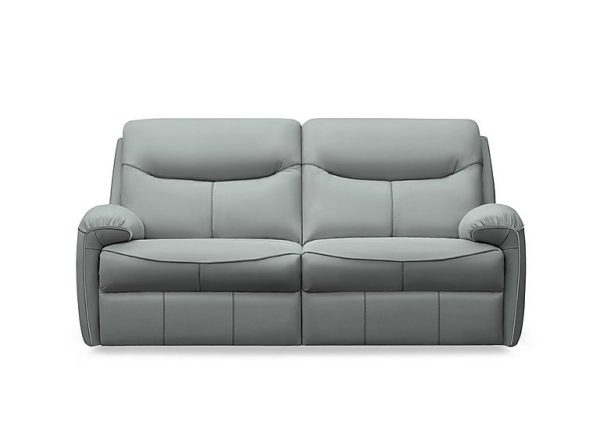 G Plan  Amesbury Leather 3 Seater Sofa  Cambridge Grey | Bed Sava