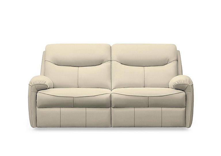 G Plan - Amesbury Leather 3 Seater Sofa with Manual Recliner - Cambridge Stone