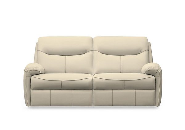 G Plan  Amesbury Leather 3 Seater Sofa  Cambridge Stone | Bed Sava