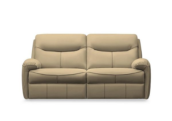 G Plan  Amesbury Leather 3 Seater Sofa  Cambridge Plaster | Bed Sava