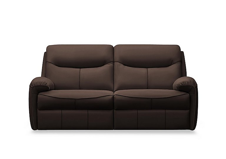 G Plan - Amesbury Leather 3 Seater Sofa with Manual Recliner - Capri Chocolate