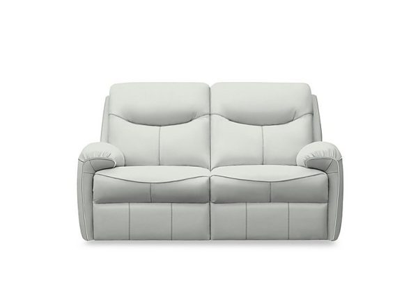 G Plan  Amesbury Leather 2 Seater Power Recliner Sofa  Oxford Chalk | Bed Sava