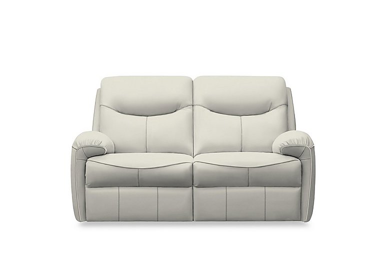 G Plan - Amesbury Leather 2 Seater Power Recliner Sofa - Oxford Light Grey