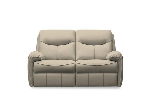 G Plan  Amesbury Leather 2 Seater Power Recliner Sofa  Oxford Mushroom | Bed Sava