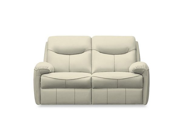 G Plan  Amesbury Leather 2 Seater Power Recliner Sofa  Oxford Putty | Bed Sava