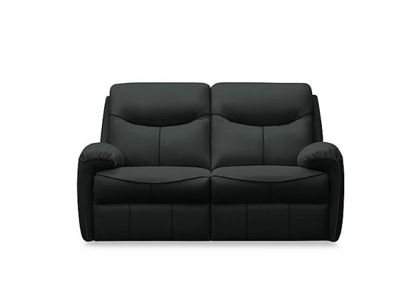 G Plan  Amesbury Leather 2 Seater Power Recliner Sofa  Cambridge Black | Bed Sava
