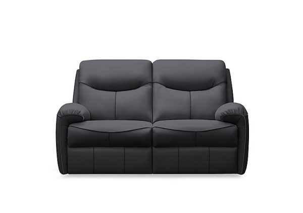 G Plan  Amesbury Leather 2 Seater Power Recliner Sofa  Cambridge Petrol Blue | Bed Sava
