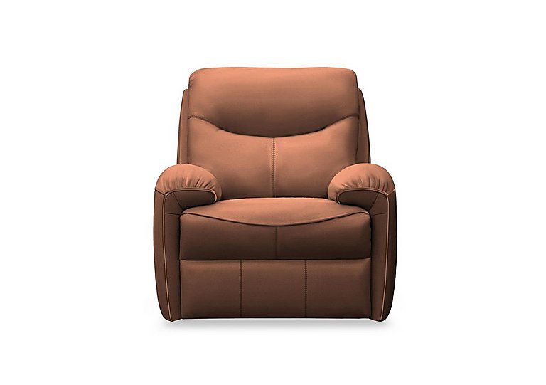G Plan - Amesbury Leather Power Recliner Armchair with Power Headrest, Power Lumbar and Heated Seats - Cambridge Conker