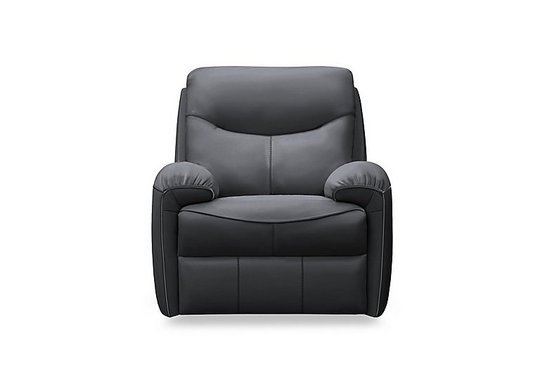 G Plan - Amesbury Leather Power Recliner Armchair with Power Headrest, Power Lumbar and Heated Seats - Cambridge Petrol Blue