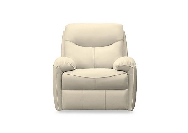 G Plan  Amesbury Leather Power Recliner Armchair with Power Headrest Power Lumbar and Heated Seats  Cambridge Stone | Bed Sava