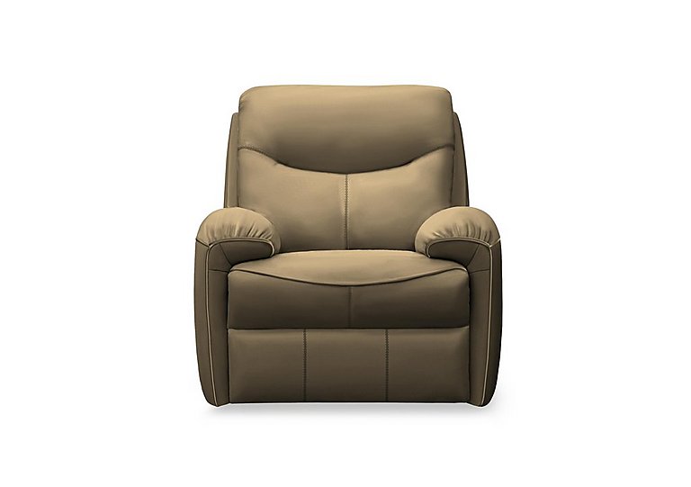 G Plan - Amesbury Leather Power Recliner Armchair with Power Headrest, Power Lumbar and Heated Seats - Capri Mushroom