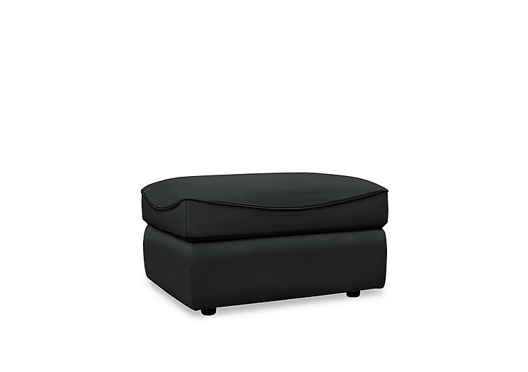 G Plan - Amesbury Leather Footstool - Cambridge Black