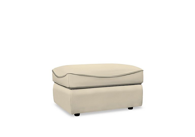 G Plan - Amesbury Leather Footstool - Cambridge Stone