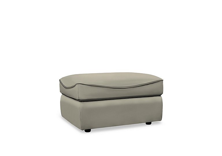 G Plan - Amesbury Leather Footstool - Cambridge Taupe