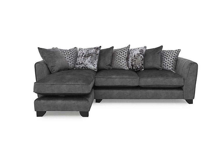 Ariana Fabric Pillow Back Left Hand Facing Chaise End Sofa - Dapple Moleskin