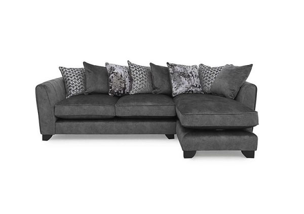 Ariana Fabric Pillow Back Right Hand Facing Chaise End Sofa  Dapple Moleskin | Bed Sava
