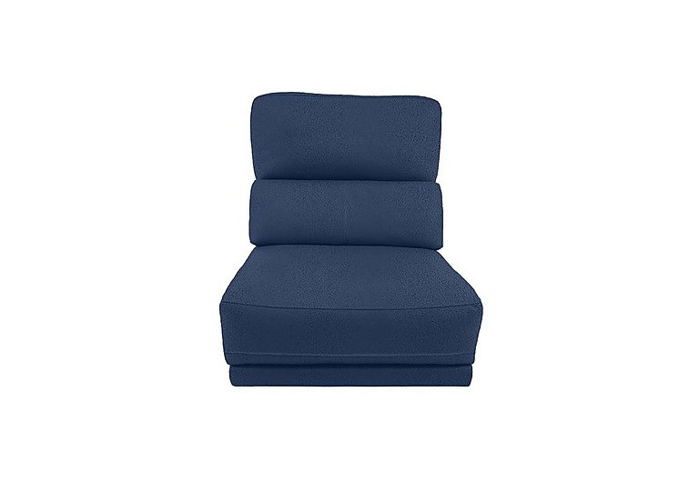 Axel Fabric 1.25 Seater Armless Unit - Blue