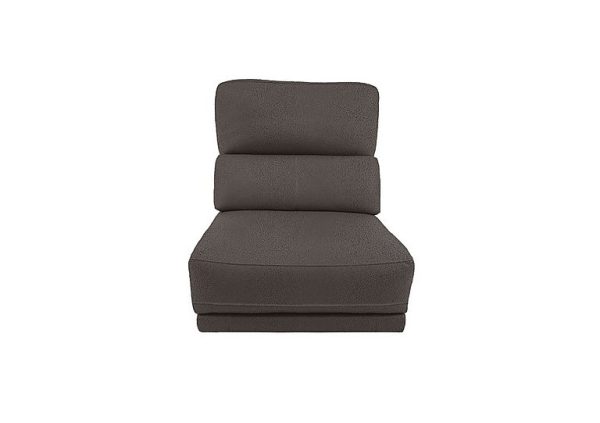 Axel Fabric 125 Seater Armless Unit  Dark Grey | Bed Sava