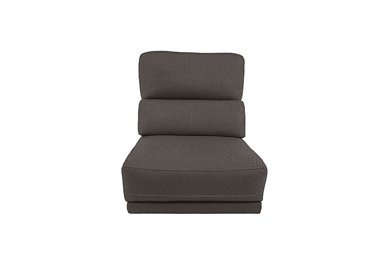 Axel Fabric 1.25 Seater Armless Unit - Power Recliner - Dark Grey