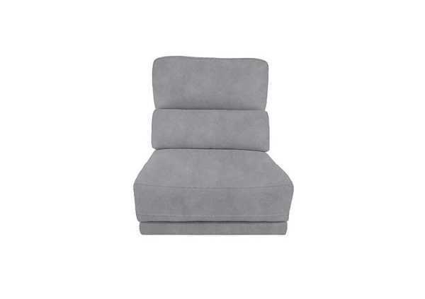 Axel Fabric 125 Seater Armless Unit  Bluish Grey | Bed Sava