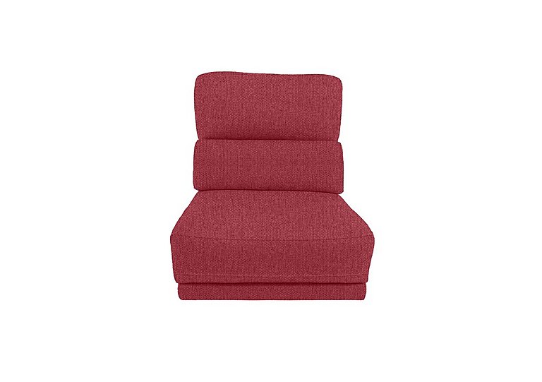 Axel Fabric 1.25 Seater Armless Unit - Power Recliner - Red