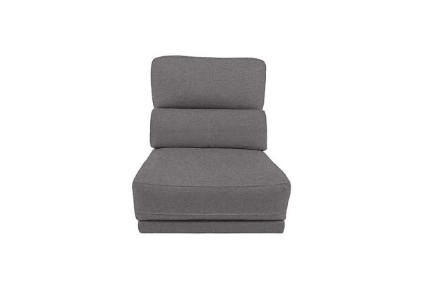 Axel Fabric 125 Seater Armless Unit  Charcoal Gray | Bed Sava