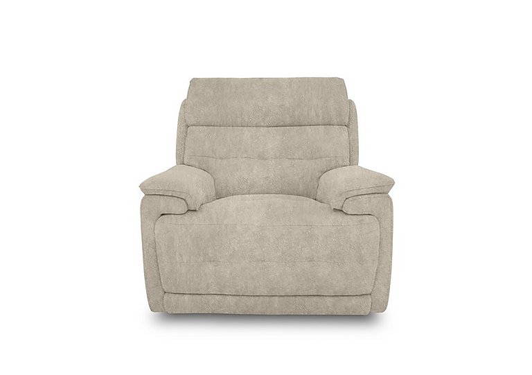 Brescia Fabric Power Recliner Chair with Power Headrest  Cream | Bed Sava