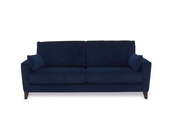 Brondby 3 Seater Fabric Sofa  Navy | Bed Sava