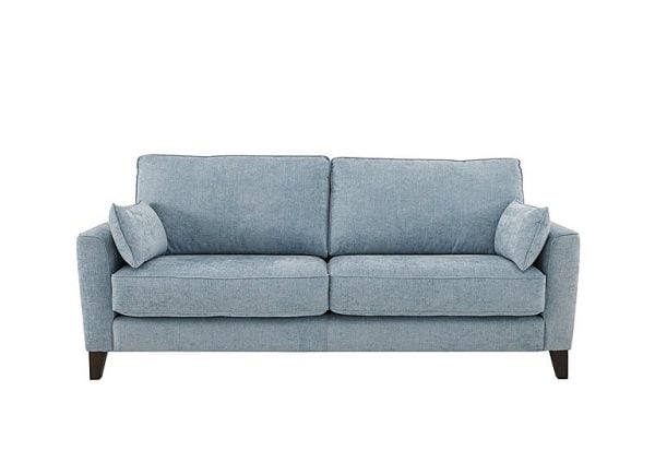 Brondby 3 Seater Fabric Sofa  Baby Blue | Bed Sava