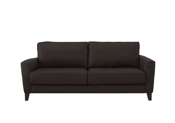 Brondby 3 Seater BV Leather Sofa  Dark Chocolate | Bed Sava