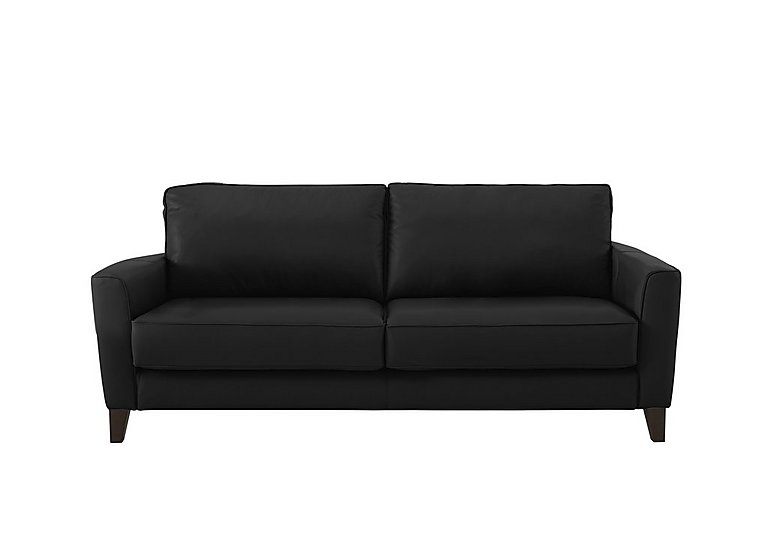 Brondby 3 Seater BV Leather Sofa - Classic Black