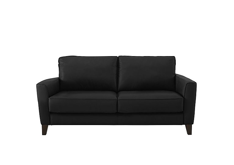 Brondby 2 Seater BV Leather Sofa - Classic Black