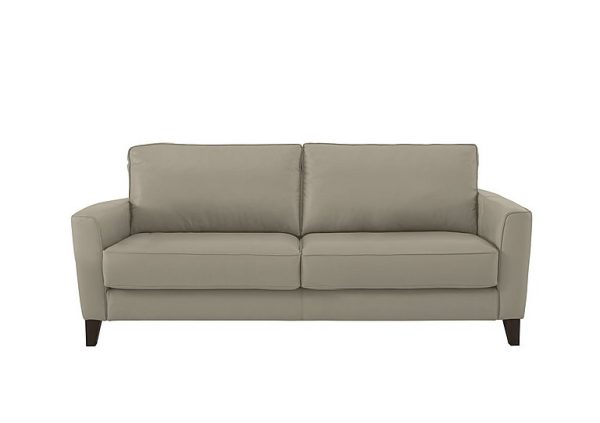 Brondby 3 Seater BV Leather Sofa  BV Taupe | Bed Sava