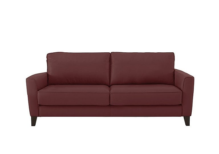 Brondby 3 Seater BV Leather Sofa - BV Deep Red