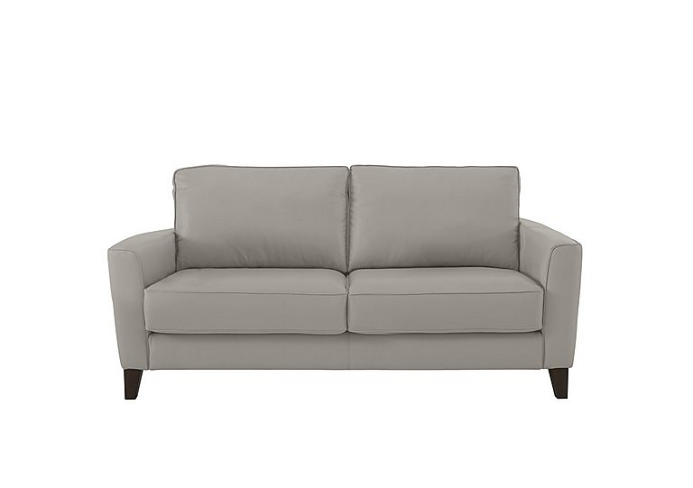 Brondby 2 Seater BV Leather Sofa - Silver Grey