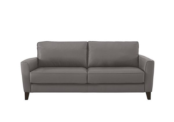 Brondby 3 Seater NC Leather Sofa  NC Elephant | Bed Sava