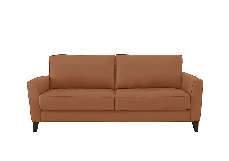 Brondby 3 Seater NC Leather Sofa - Pecan Brown