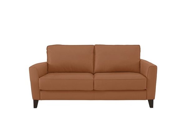 Brondby 2 Seater NC Leather Sofa  Pecan Brown | Bed Sava